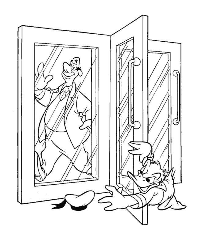 coloriage donald perds sa casquette